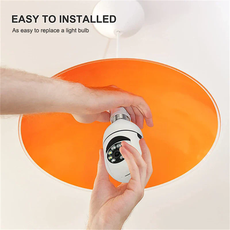 Light Bulb Wi-Fi Security Camera with 1080P HD Quality and Full-Color Night Vision for Monitor Your Home and Office every time